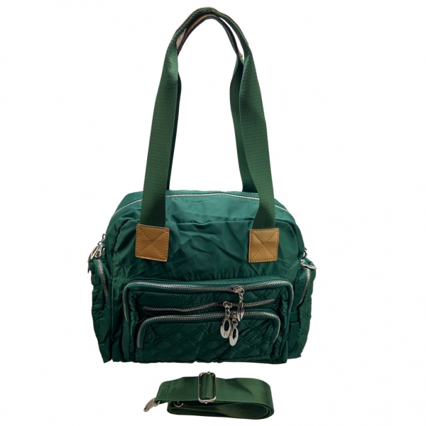 flevado Große Damen Umhängetasche Reißverschluss Freizeittasche Jugend/ Frauen grün